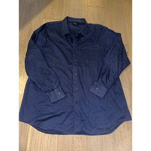 APT 9 Men's Dress Shirt Blue Diamond Pattern XXL